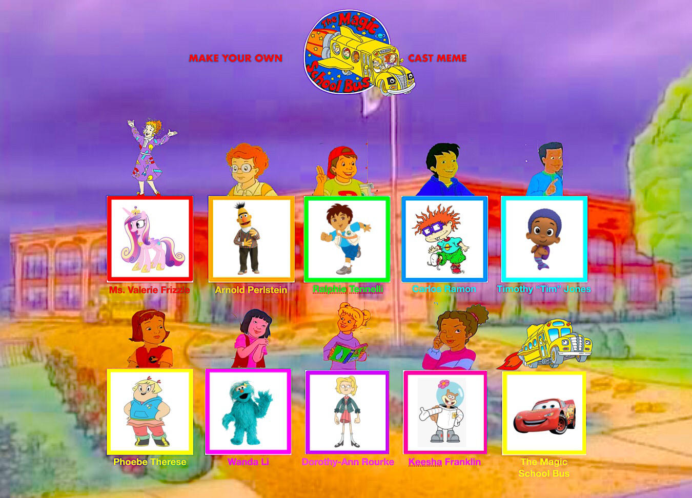 The magic school bus cast meme ? Blank Template Imgflip