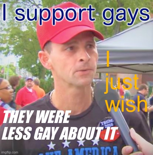 Cringing at MAGA “support” for LGBTQ Imgflip