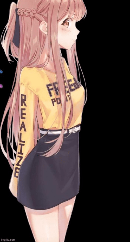 Cute anime girl Blank Template Imgflip