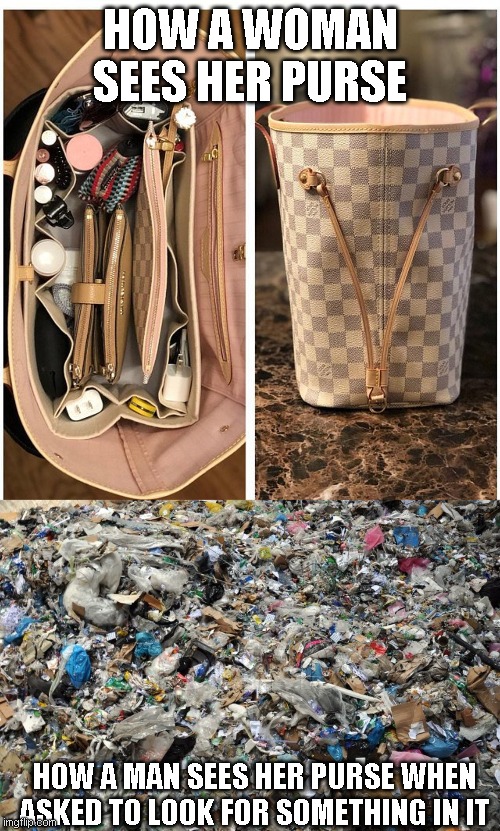 Women asking for us to look in her purse Imgflip