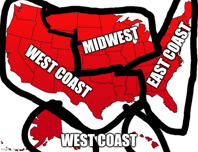 Lets simplify the regions of the usa Imgflip
