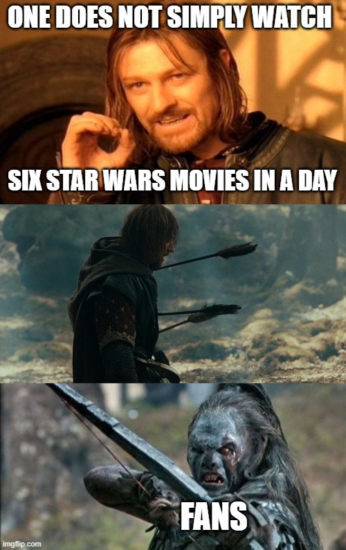 Image tagged in memes,one does not simply,boromir arrows template,star