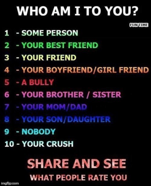 Image tagged in who am i to you Imgflip