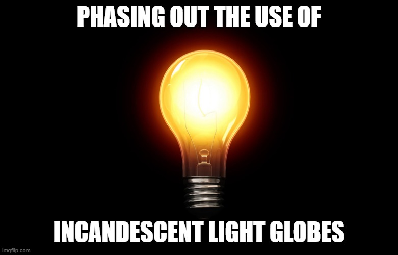 Phasing out the use of incandescent light globes Imgflip