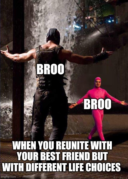 Pink Guy vs Bane Imgflip