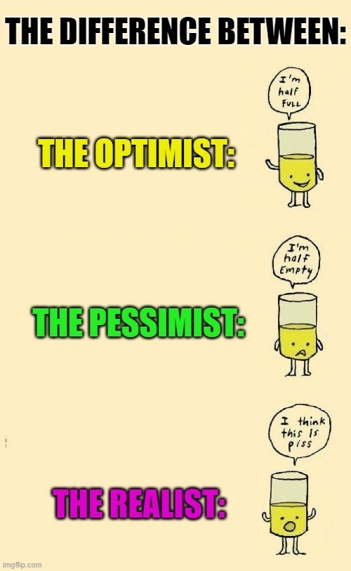 Optimist, Pessimist or Realist? Imgflip