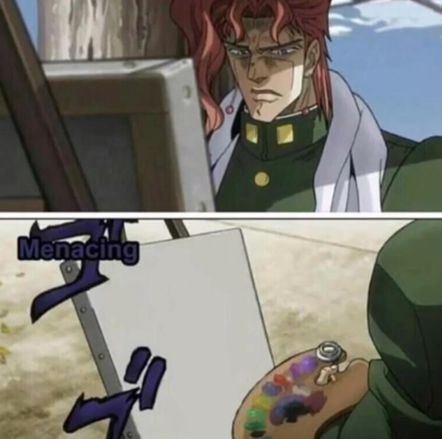 Kakyoin Painting Blank Template Imgflip