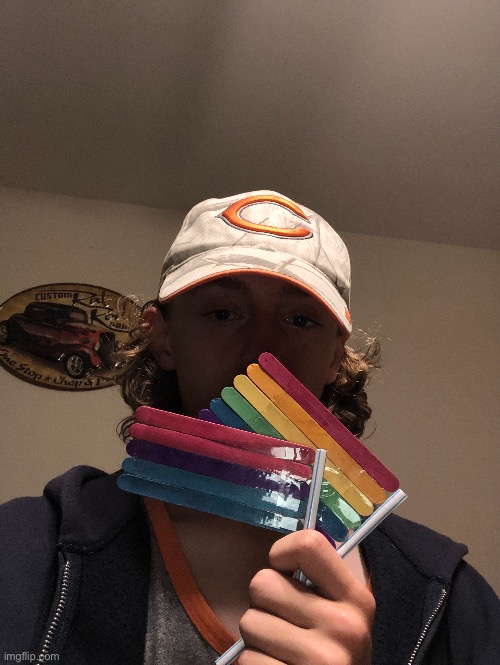 Found some colored popsicle sticks and made these ) Imgflip