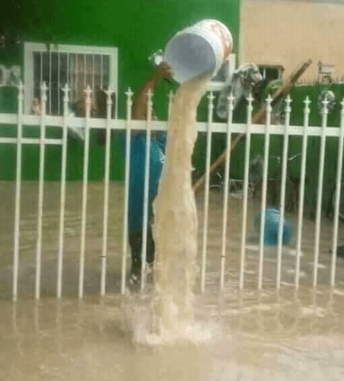 throwing water over fence Memes Imgflip