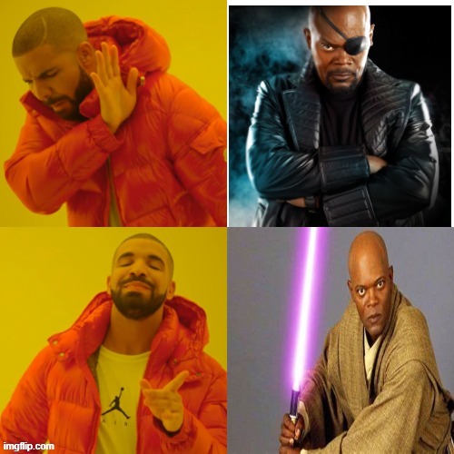 Mace Windu vs Nick Fury Imgflip