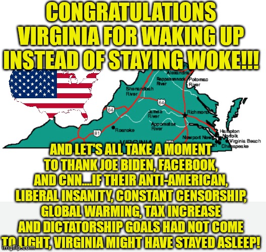 Great news in Virginia! Let's see if New Jersey is waking up next