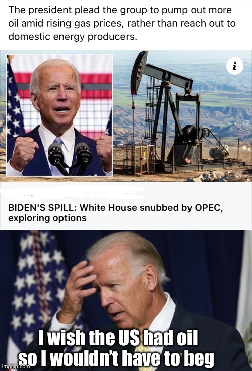 If only America could produce oil. Imgflip