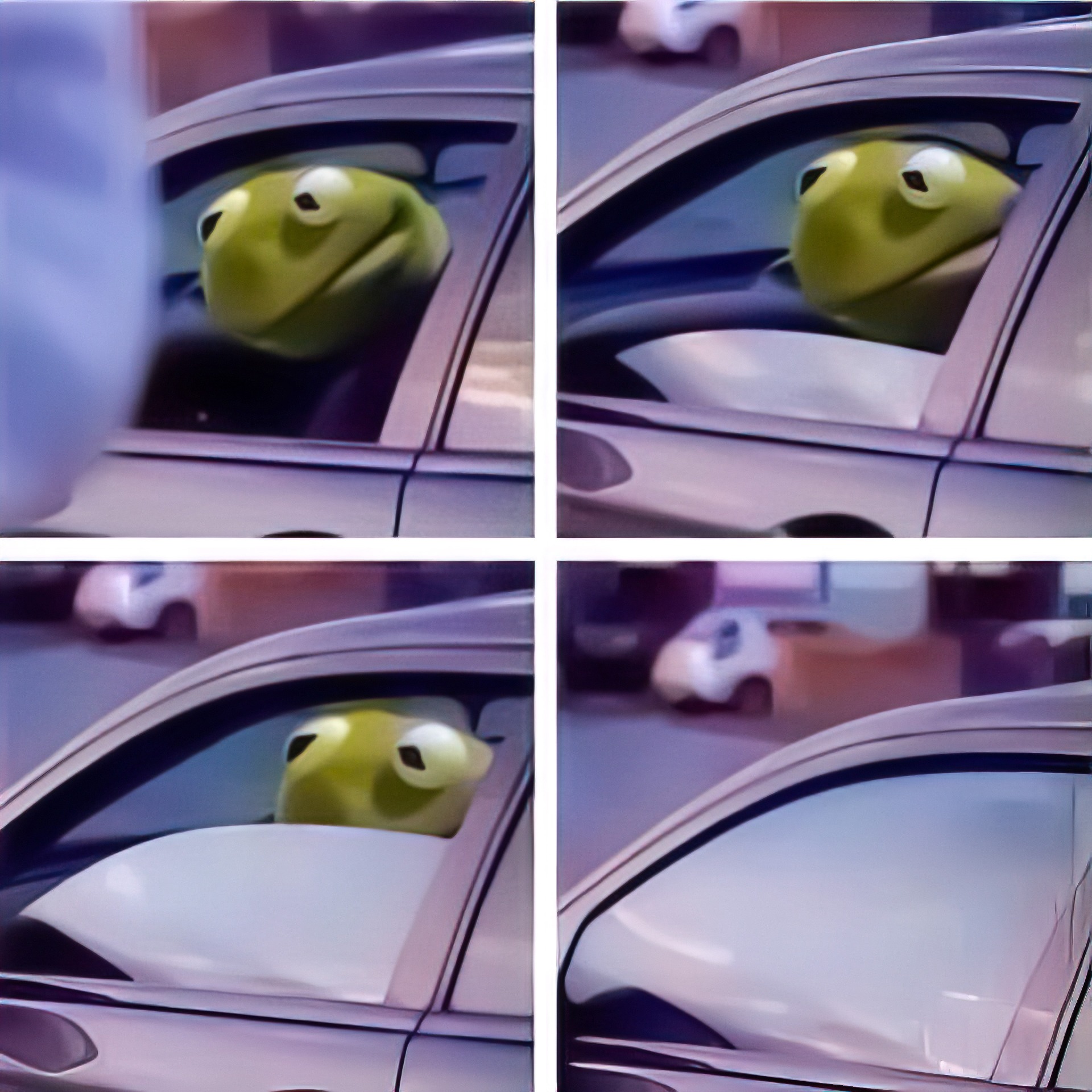 Kermit rolling up window Blank Template Imgflip