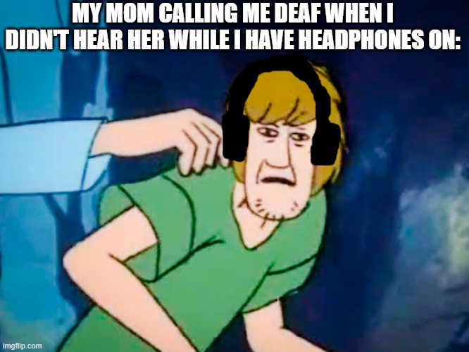 my mom could've just told me to take off the headphones ( Imgflip