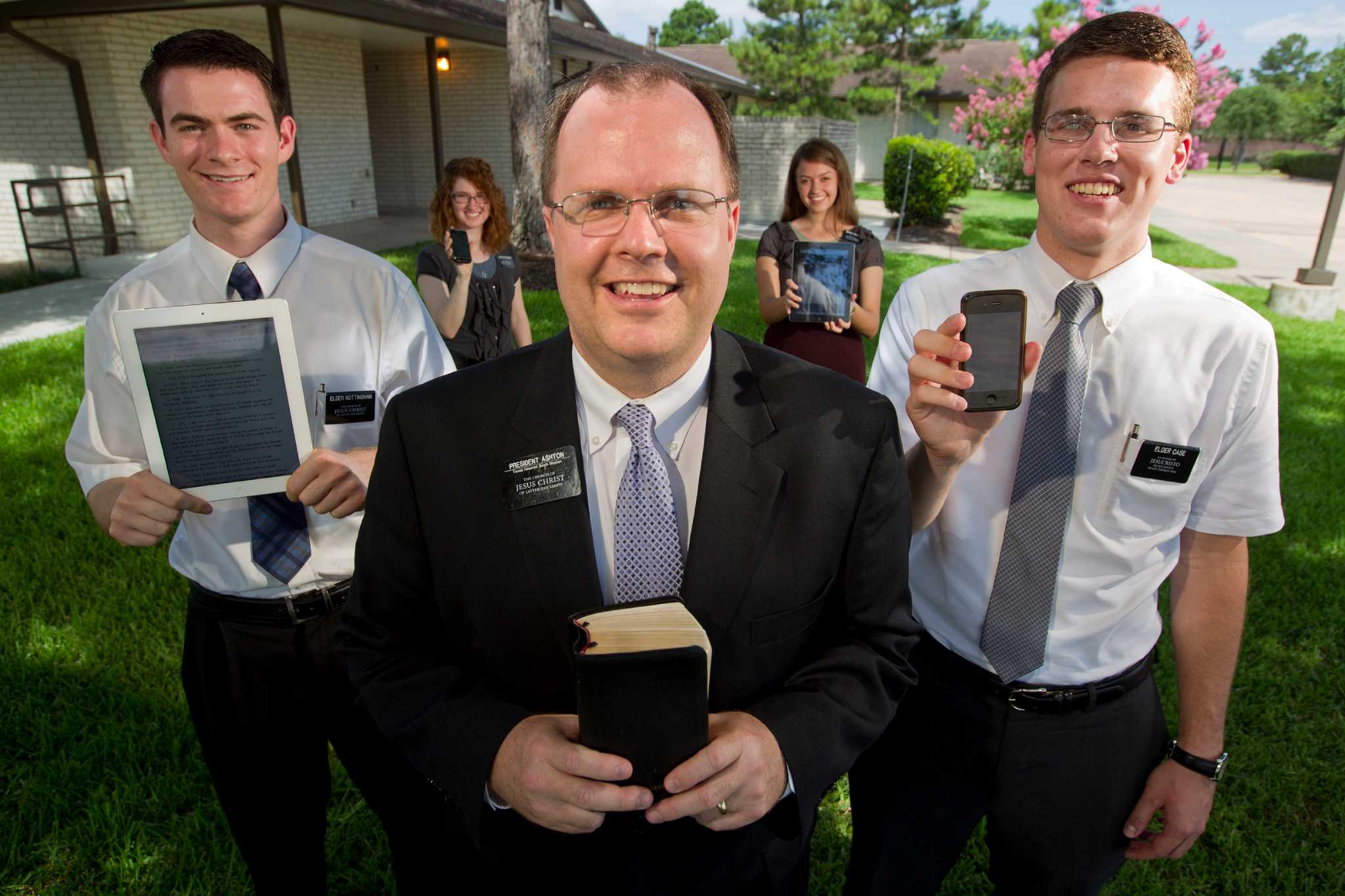 Mormons at front door Blank Template Imgflip