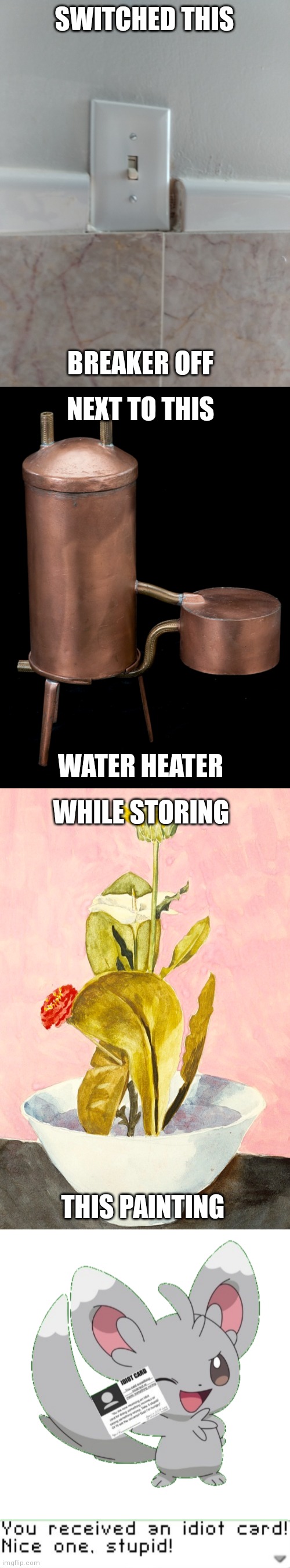 Didn't even know switch was there or notice touching. Imgflip