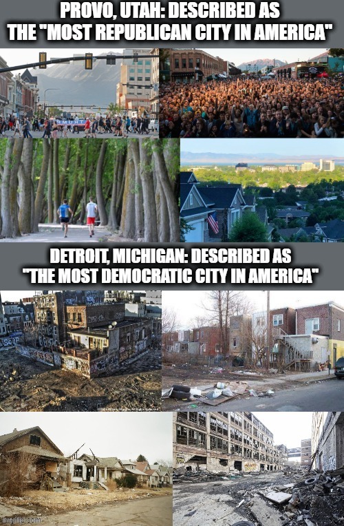 The most conservative city in the United States vs.The most liberal city in the United States