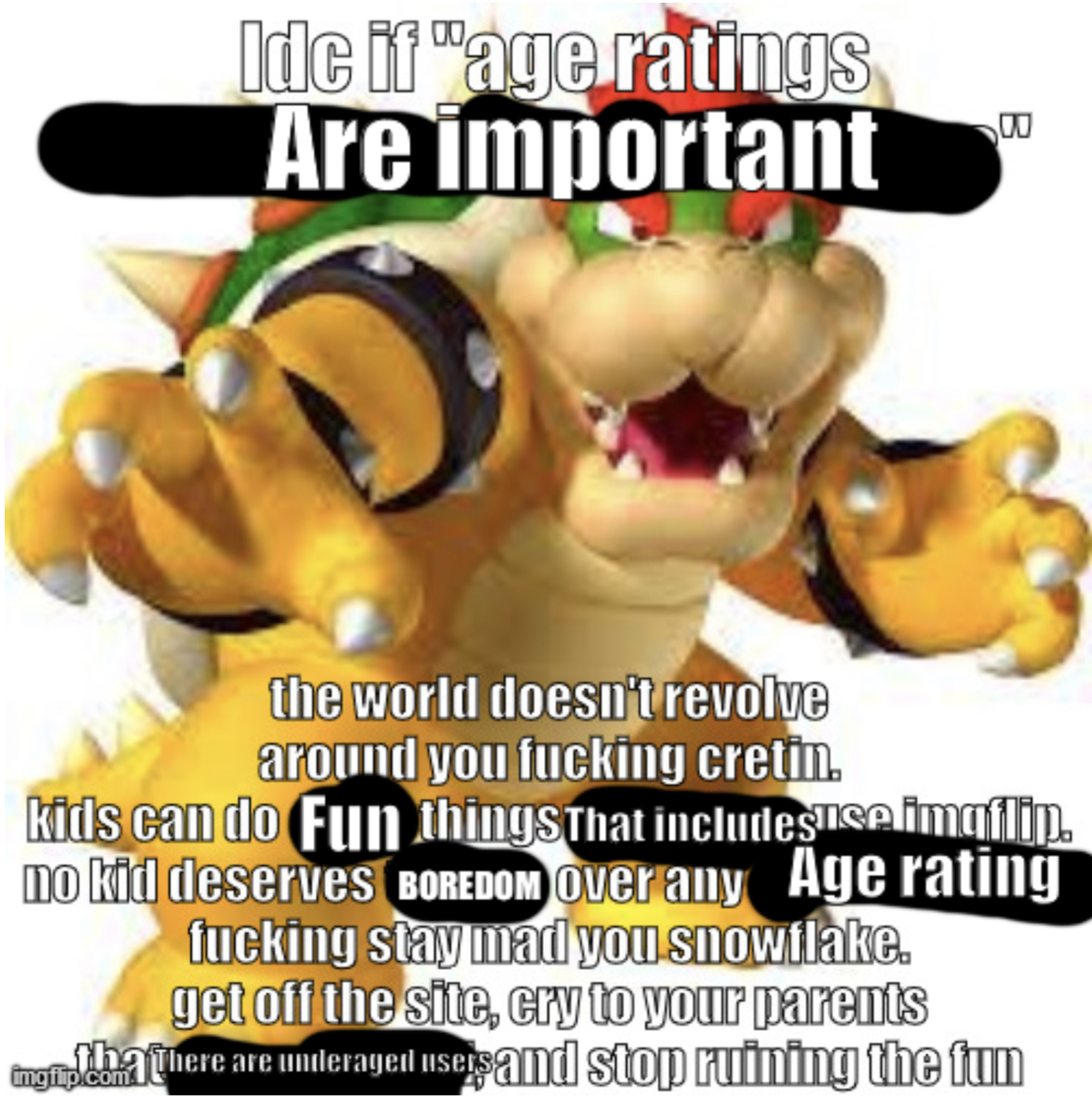 Idc if age ratings are important v3 Blank Template Imgflip