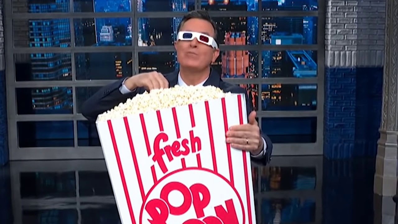 Colbert eating popcorn Blank Template Imgflip