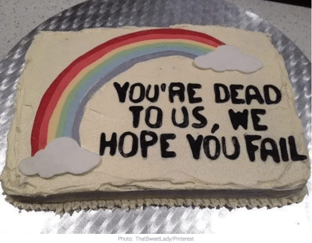 You're dead to us cake Blank Template Imgflip