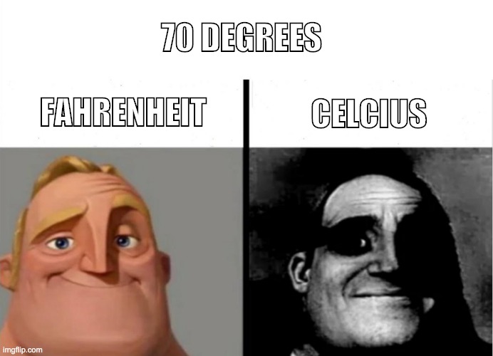 70 degrees fahrenheight vs celsius Imgflip