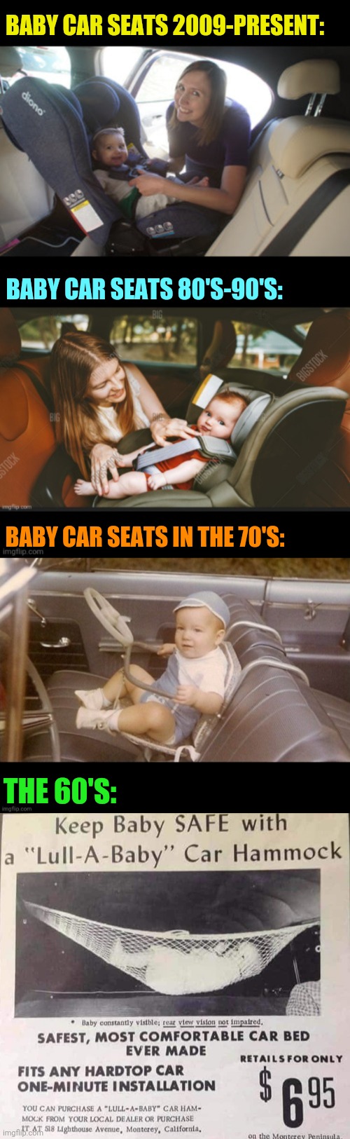 Evolution of the baby car seat Imgflip