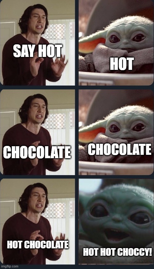 Kylo Ren teaches Baby Yoda to speak Latest Memes Imgflip