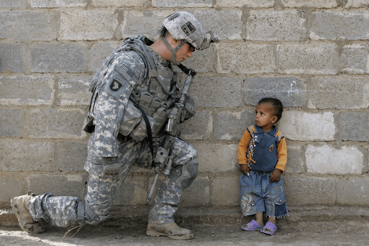 soldier and child Blank Template Imgflip