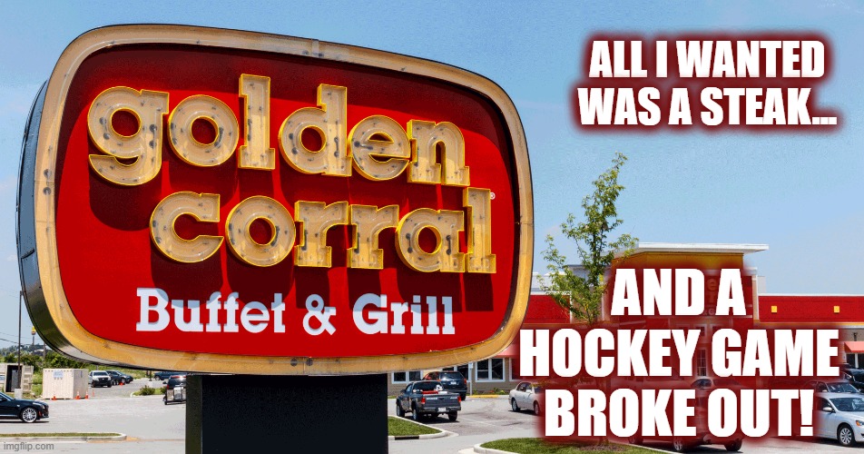 Food fight at Golden Corral with more than 40 people! Imgflip