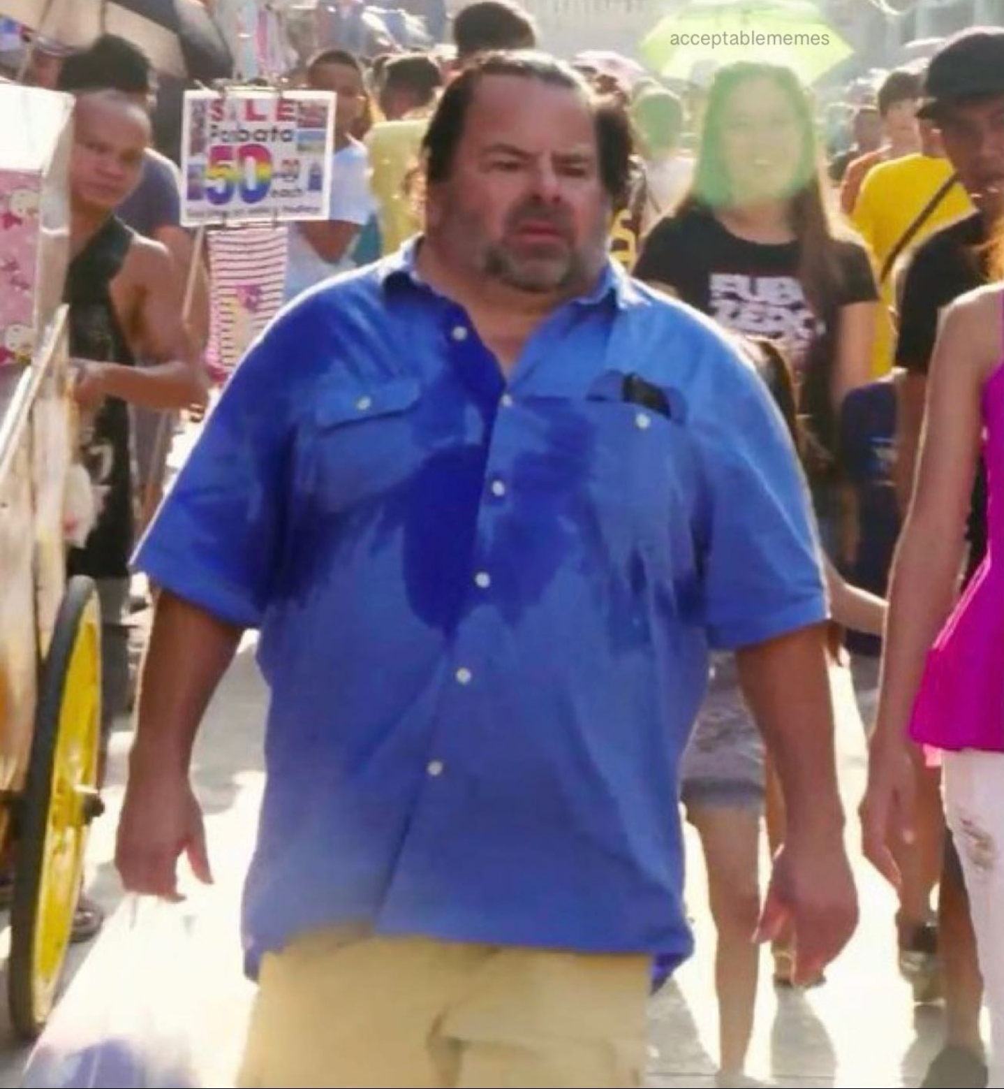 Fat sweaty guy Blank Template Imgflip