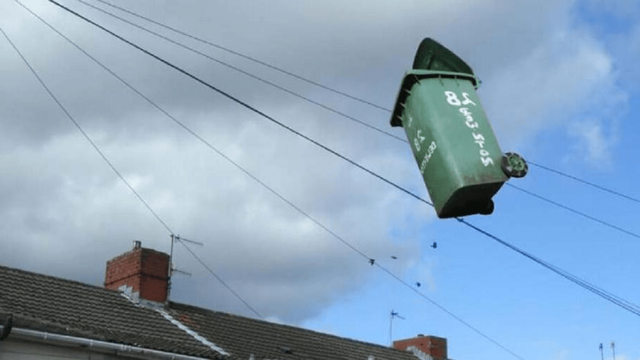 Wheelie Bin Flying Blank Template Imgflip