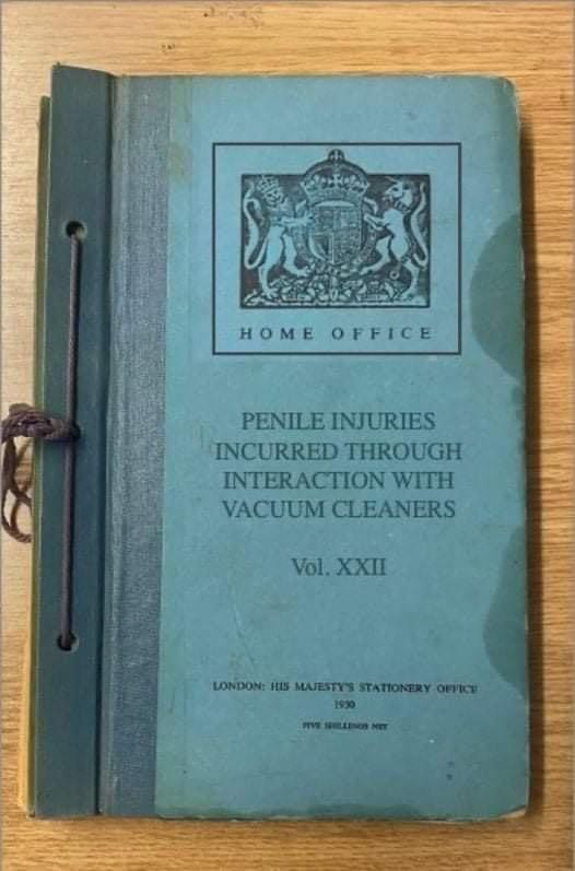 Penile injuries incurred through interaction with vacuum cleaner Blank