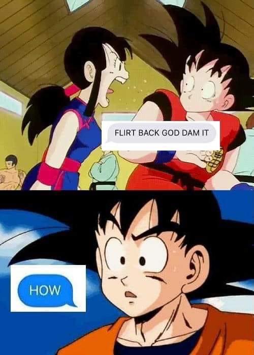 Goku flirt back Blank Template Imgflip