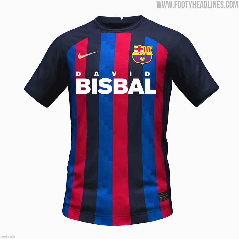 Spotify Top 2023 Fc Barcelona Home Kit 2022-2023 With David Bisbal Logo (Part Of Spotify) - Imgflip