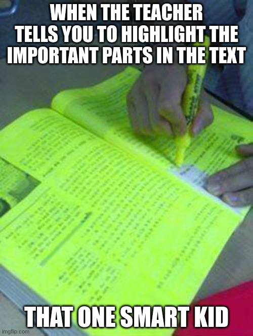 Highlighted text meme Imgflip