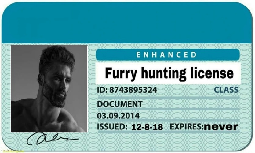 furry hunting license Imgflip