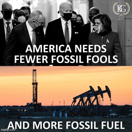 Fossil fuels Joe... not fossil fools... Imgflip