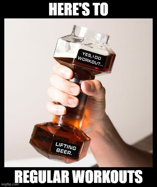 I give you the dumbbell beer mug! Imgflip