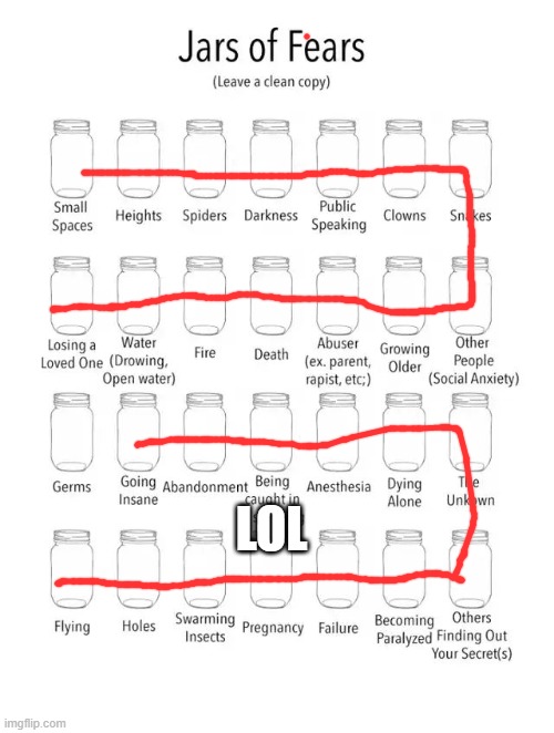 Jar of fears clear version Imgflip