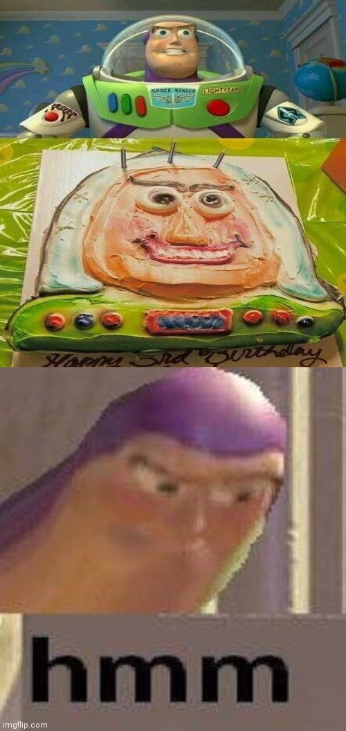 Buzz Lightyear cake fail Imgflip