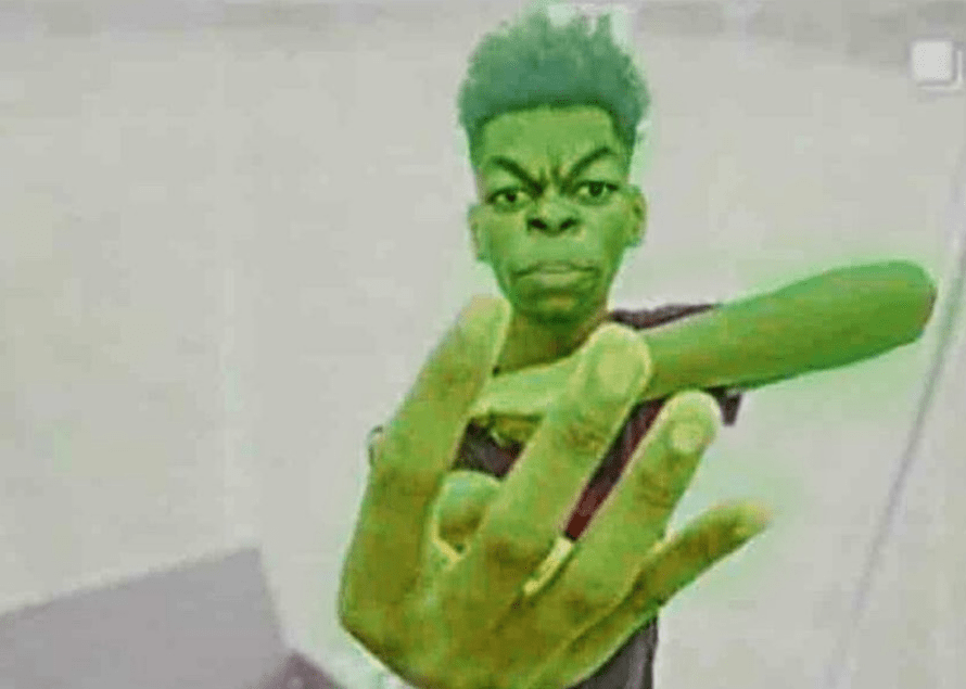 Beast Boy Holding Up 4 Fingers Blank Template Imgflip