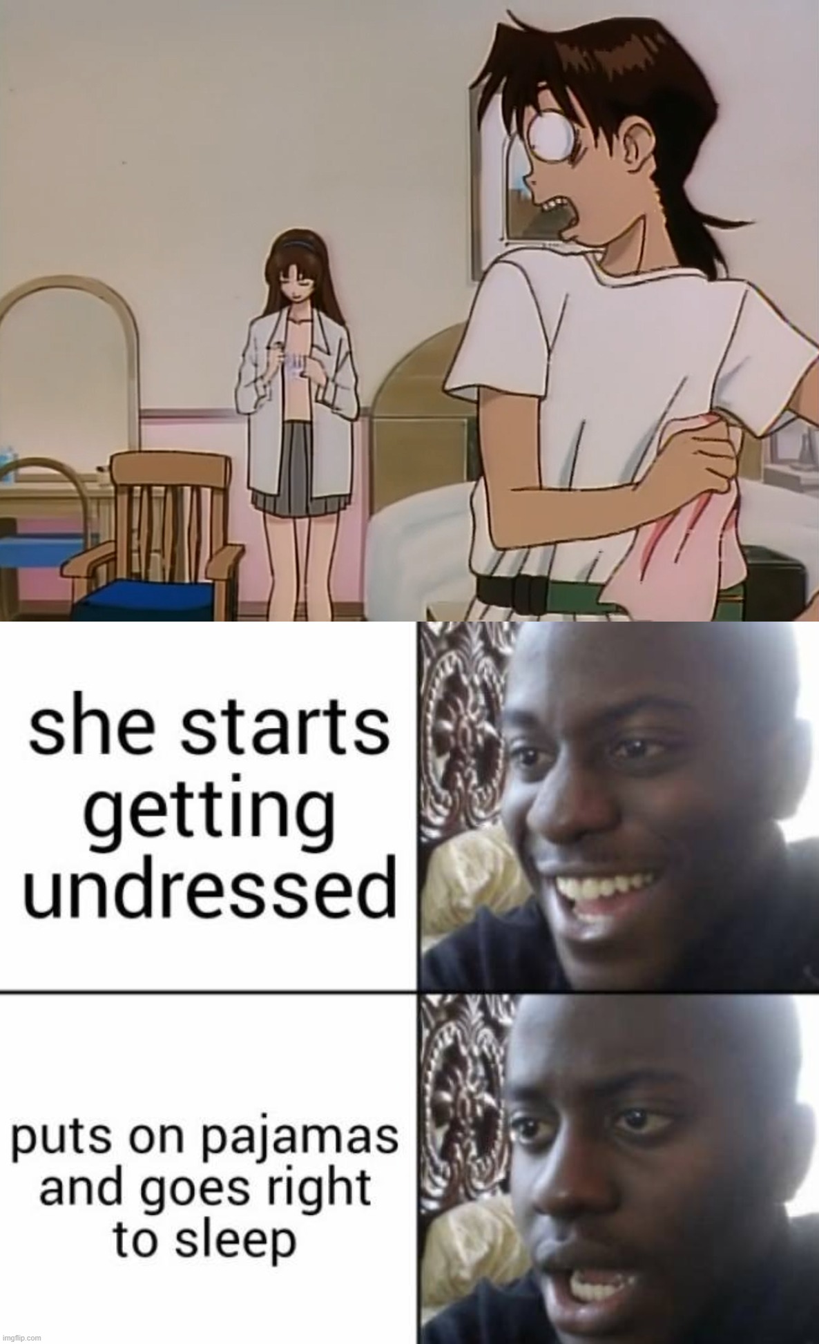 Image tagged in golden boy shocked Imgflip