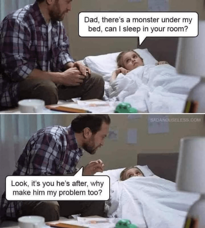 Monster under my bed Blank Template Imgflip