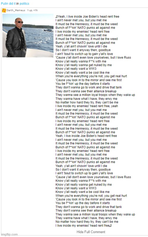 Original song Russ RENT FREE Imgflip