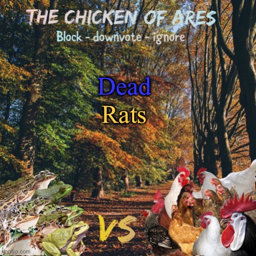 Chicken of Ares announces crap for everyone Imgflip