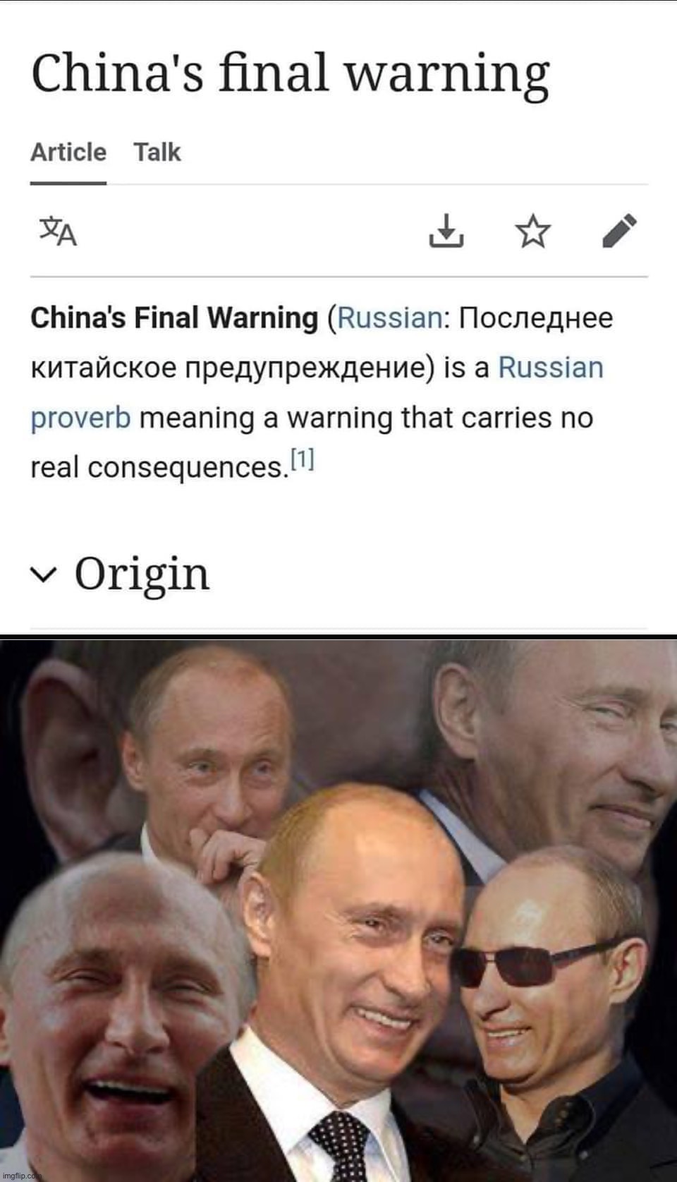 Ok ok Russia that is a funni. Chinophobia Imgflip