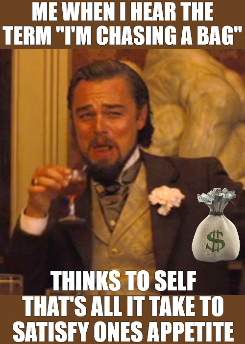 ENOUGH MONEY JUST TO FILL UP A BAG ! Imgflip