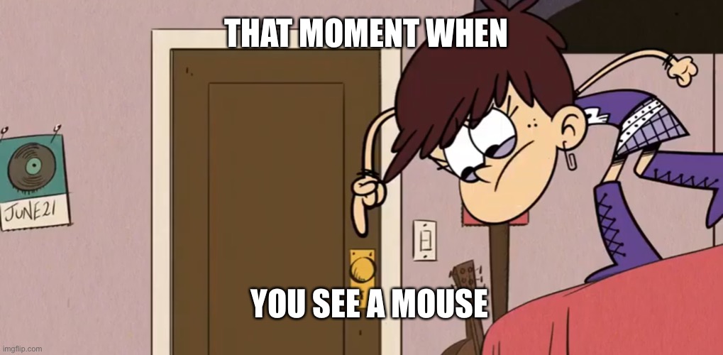 Luna loud sees a mouse Imgflip