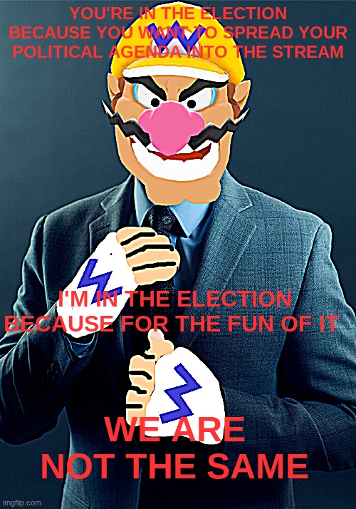 Vote for da wario in the election Imgflip