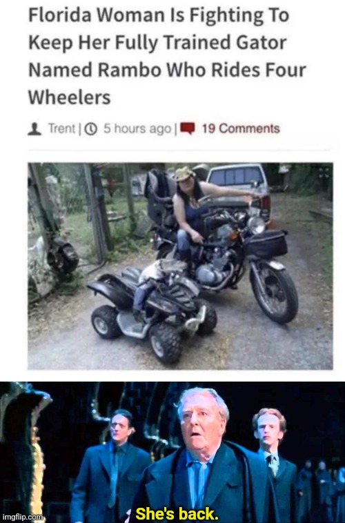 Florida man but this time, Florida woman Imgflip